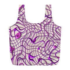 Ribbon Chaos 2 Lilac Full Print Recycle Bags (l) 