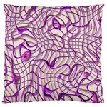 Ribbon Chaos 2 Lilac Large Flano Cushion Cases (Two Sides)  Front