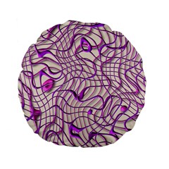 Ribbon Chaos 2 Lilac Standard 15  Premium Flano Round Cushions