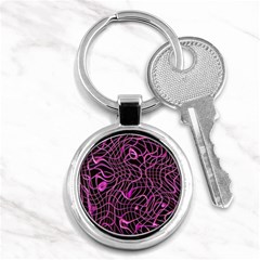 Ribbon Chaos 2 Pink Key Chains (round) 