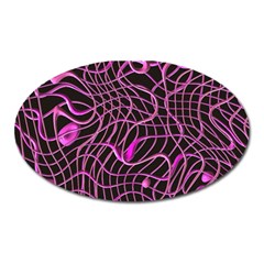 Ribbon Chaos 2 Pink Oval Magnet