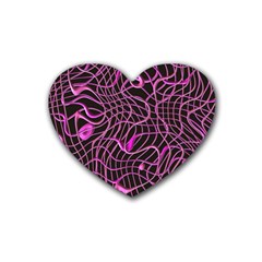 Ribbon Chaos 2 Pink Heart Coaster (4 Pack)  by ImpressiveMoments