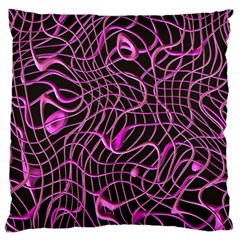 Ribbon Chaos 2 Pink Large Cushion Cases (two Sides) 