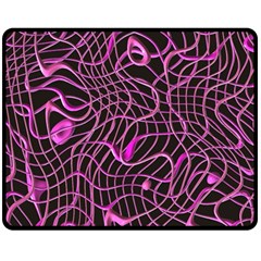 Ribbon Chaos 2 Pink Double Sided Fleece Blanket (medium) 