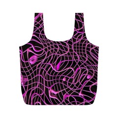 Ribbon Chaos 2 Pink Full Print Recycle Bags (m) 