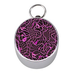 Ribbon Chaos 2 Pink Mini Silver Compasses