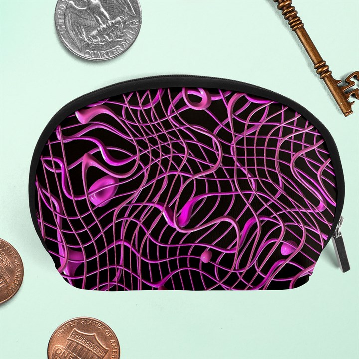 Ribbon Chaos 2 Pink Accessory Pouches (Large) 