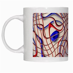 Ribbon Chaos 2 Red Blue White Mugs by ImpressiveMoments