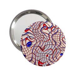 Ribbon Chaos 2 Red Blue 2 25  Handbag Mirrors by ImpressiveMoments