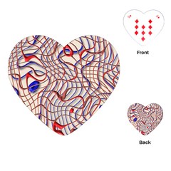 Ribbon Chaos 2 Red Blue Playing Cards (heart) 