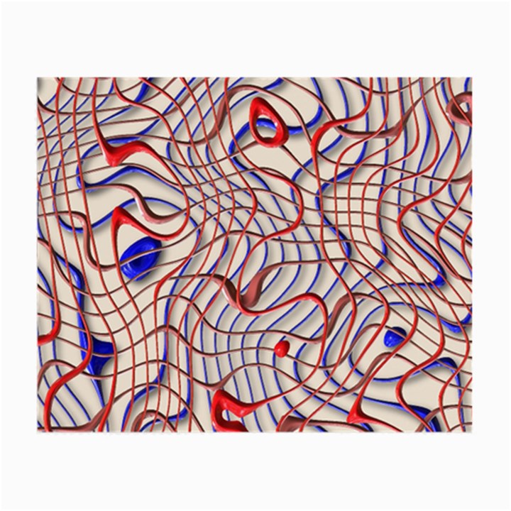 Ribbon Chaos 2 Red Blue Small Glasses Cloth (2-Side)