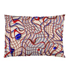 Ribbon Chaos 2 Red Blue Pillow Cases