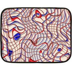 Ribbon Chaos 2 Red Blue Fleece Blanket (mini)