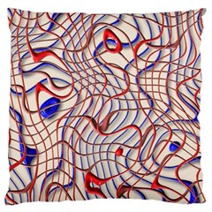 Ribbon Chaos 2 Red Blue Large Cushion Cases (one Side) 