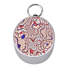 Ribbon Chaos 2 Red Blue Mini Silver Compasses