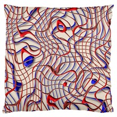 Ribbon Chaos 2 Red Blue Standard Flano Cushion Cases (one Side) 