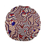 Ribbon Chaos 2 Red Blue Standard 15  Premium Flano Round Cushions Front