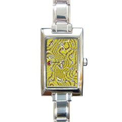 Ribbon Chaos 2 Yellow Rectangle Italian Charm Watches by ImpressiveMoments