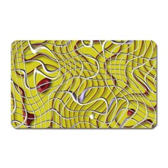 Ribbon Chaos 2 Yellow Magnet (rectangular)