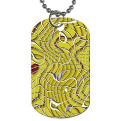 Ribbon Chaos 2 Yellow Dog Tag (two Sides)