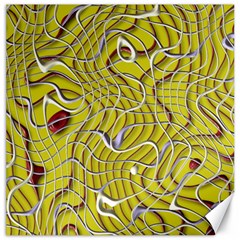 Ribbon Chaos 2 Yellow Canvas 16  X 16  