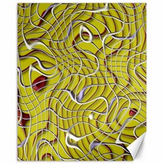 Ribbon Chaos 2 Yellow Canvas 16  X 20  