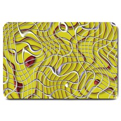 Ribbon Chaos 2 Yellow Large Doormat 