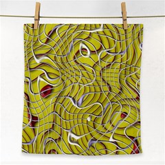 Ribbon Chaos 2 Yellow Face Towel