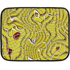 Ribbon Chaos 2 Yellow Double Sided Fleece Blanket (mini) 