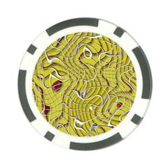 Ribbon Chaos 2 Yellow Poker Chip Card Guards (10 Pack)  by ImpressiveMoments