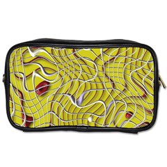 Ribbon Chaos 2 Yellow Toiletries Bags