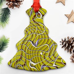 Ribbon Chaos 2 Yellow Ornament (christmas Tree)