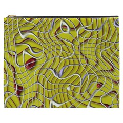 Ribbon Chaos 2 Yellow Cosmetic Bag (xxxl) 