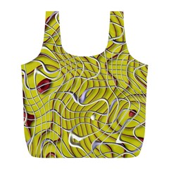 Ribbon Chaos 2 Yellow Full Print Recycle Bags (l) 