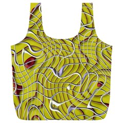 Ribbon Chaos 2 Yellow Full Print Recycle Bags (l) 