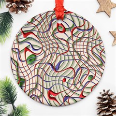 Ribbon Chaos 2 Ornament (round) 