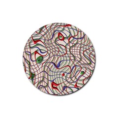 Ribbon Chaos 2 Rubber Coaster (round) 