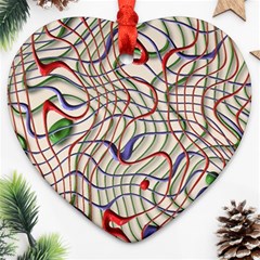 Ribbon Chaos 2 Heart Ornament (2 Sides)