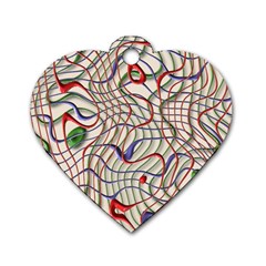 Ribbon Chaos 2 Dog Tag Heart (two Sides) by ImpressiveMoments