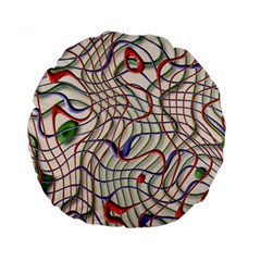 Ribbon Chaos 2 Standard 15  Premium Round Cushions by ImpressiveMoments