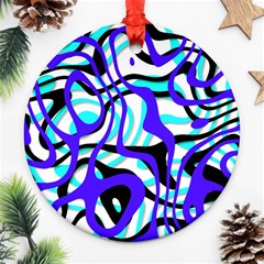 Ribbon Chaos Ocean Ornament (round) 