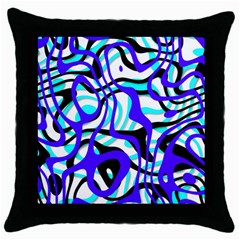 Ribbon Chaos Ocean Throw Pillow Cases (black)