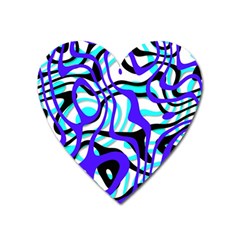 Ribbon Chaos Ocean Heart Magnet