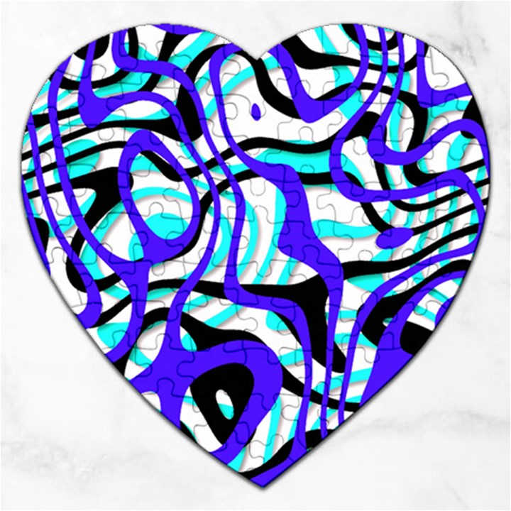 Ribbon Chaos Ocean Jigsaw Puzzle (Heart)