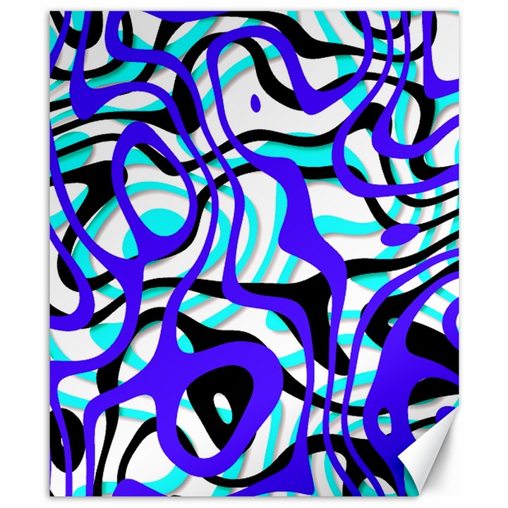 Ribbon Chaos Ocean Canvas 8  x 10 