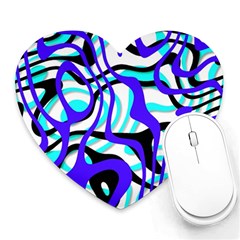 Ribbon Chaos Ocean Heart Mousepads