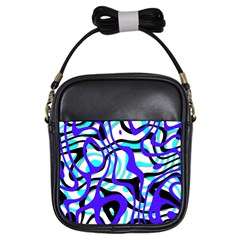 Ribbon Chaos Ocean Girls Sling Bags