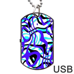 Ribbon Chaos Ocean Dog Tag Usb Flash (one Side)