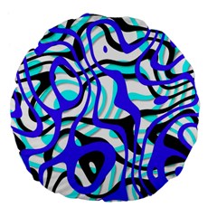 Ribbon Chaos Ocean Large 18  Premium Flano Round Cushions