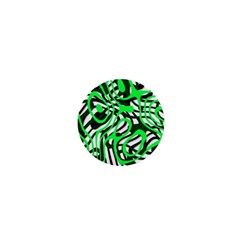 Ribbon Chaos Green 1  Mini Magnets